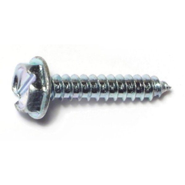 Midwest Fastener Sheet Metal Screw, #6 x 3/4 in, Zinc Plated Steel Flange Hex Head Slotted Drive, 48 PK 61403 - main
